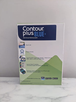 Contour Plus Blue Glucose Monitoring System - free postage