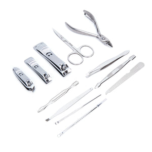 Diabetic 12-piece Nail Care Cutter Kit Set Nail Clippers Tool Manicure Pedicure Case